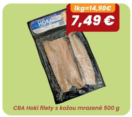 CBA hoki filety s kožou mrazené 500 g
