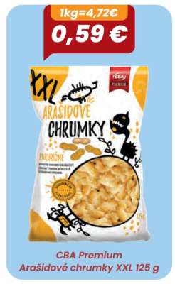 CBA Premium Arašidové chrumky XXL 125 g