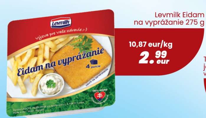 Levmilk Eidam na vyprážanie 275 g
