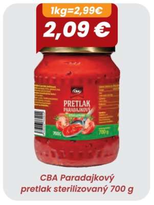 CBA Paradajkový pretlak sterilizovaný 700 g