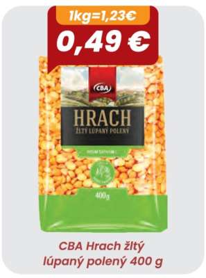 CBA hrach žltý lúpaný polený 400 g