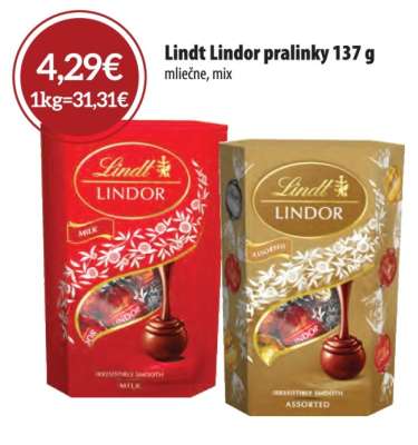 Lindt Lindor pralinky 137 g