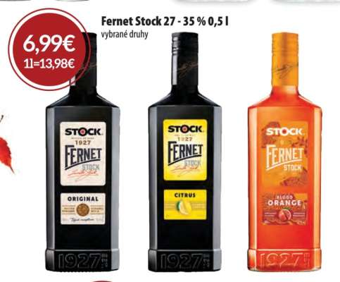 Fernet Stock 27% - 35% 0,5 L