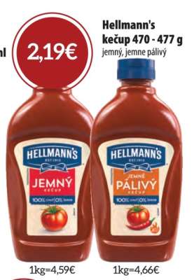 Hellmann’s kečup 470 - 477 g
