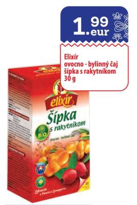 Elixír ovocno - bylinný čaj šípka s rakytníkom 30 g