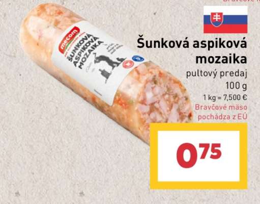 Šunková aspiková mozaika