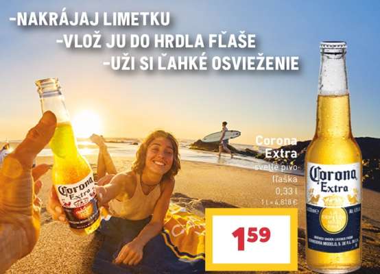 Corona Extra svetlé pivo fľaška