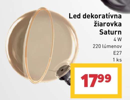 Led dekoratívna žiarovka Saturn
