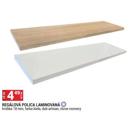 REGÁLOVÁ POLICA LAMINOVANÁ