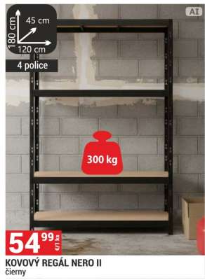 KOVOVÝ REGÁL NERO II