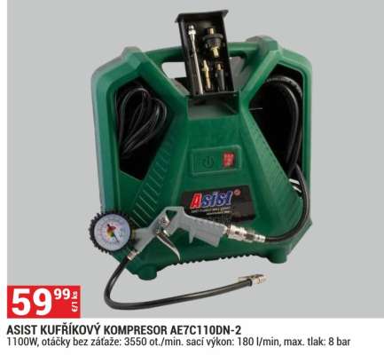 ASIST KUFRÍKOVÝ KOMPRESOR AE7C110DN-2