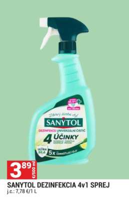 SANYTOL DEZINFEKCIA 4v1 SPREJ