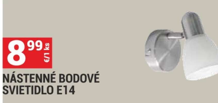 NÁSTENNÉ BODOVÉ SVIETIDLO E14