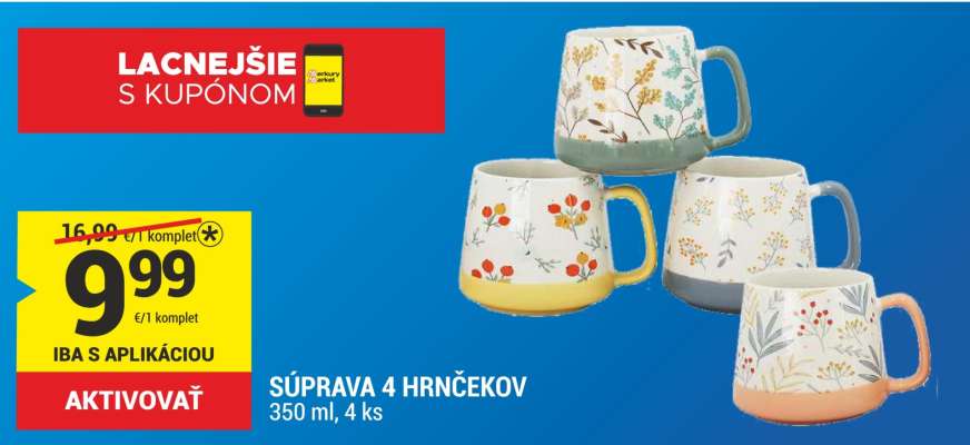 SÚPRAVA 4 HRNČEKOV