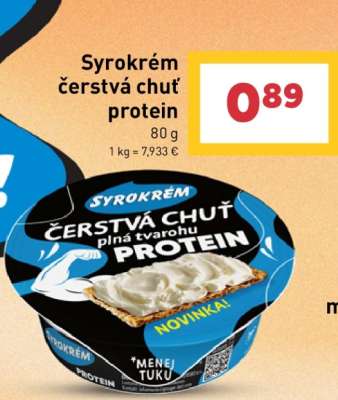 Syrokrém čerstvá chuť protein