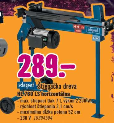 scheppach Štiepačka dreva