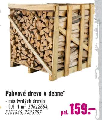Palivové drevo v debne