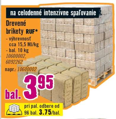 Drevené brikety RUF