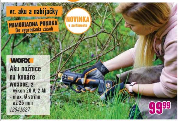 WORX Aku nožnice na konáre WG330E.2