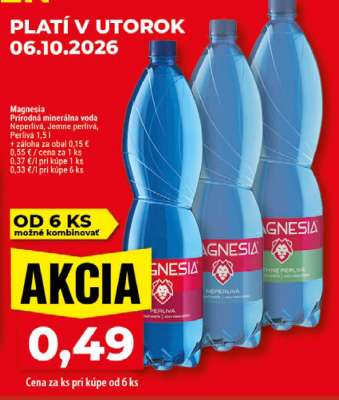 Magnesia Prírodná minerálna voda