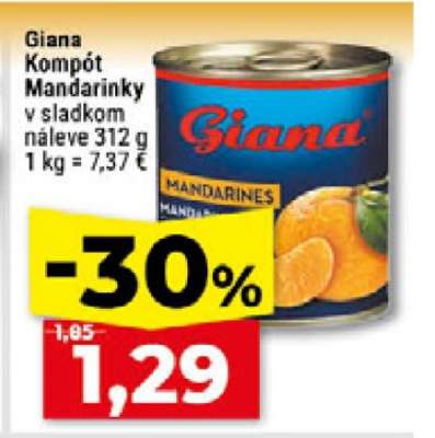 Giana Kompót mandarínky