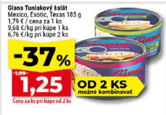 Giana tuniakový šalát
