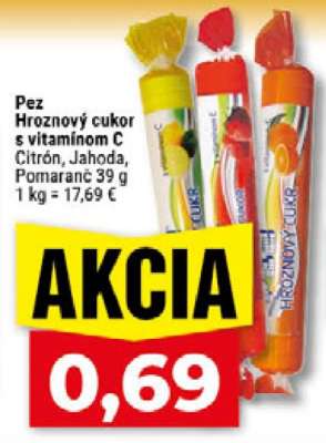 Pez hroznový cukor s vitamínom C