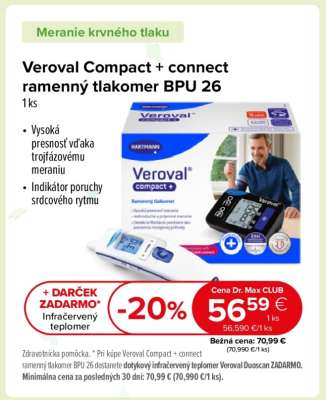 Veroval Compact + connect ramenný tlakomer BPU 26
