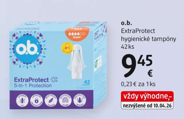 o.b. ExtraProtect hygienické tampóny 42 ks