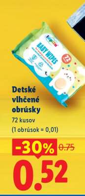 Detské vlhčené obrúsky