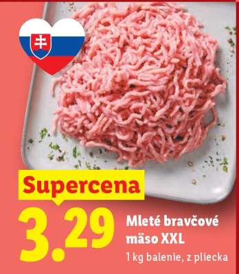Mleté bravčové mäso XXL