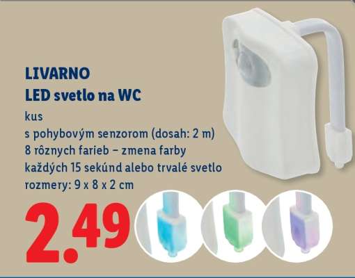 LIVARNO LED svetlo na WC
