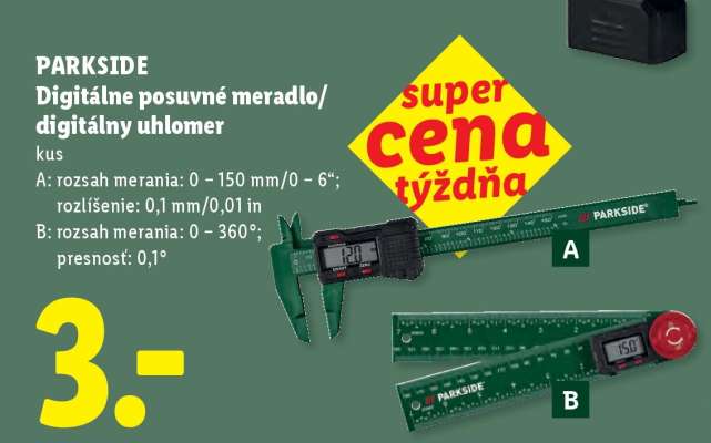 PARKSIDE Digitálne posuvné meradlo/digitálny uhlomer