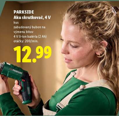Parkside Aku skrutkovač 4 V
