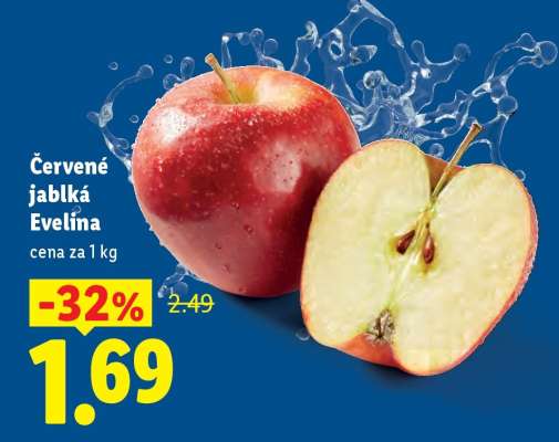 Červené jablká Evelina
