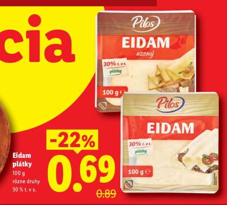 Eidam plátky
