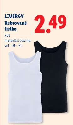 LIVERGY Rebrované tielko