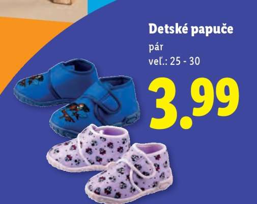Detské papuče