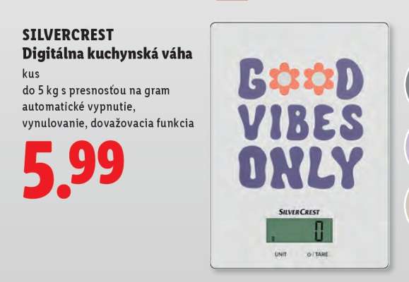 Silvercrest Digitálna kuchynská váha
