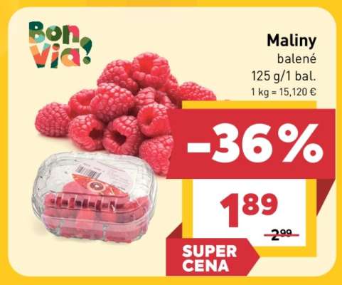 Maliny balené