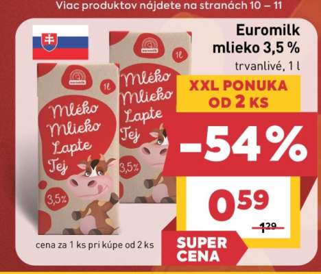 Euromilk mlieko 3,5 %