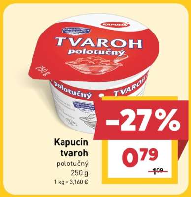 Kapucín tvaroh polotučný
