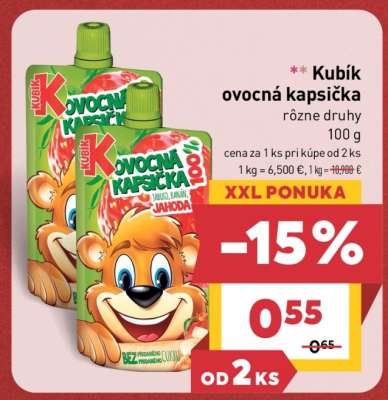 Kubík ovocná kapsička