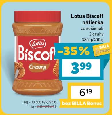 Lotus Biscoff nátierka