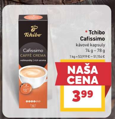 Tchibo Cafissimo kávové kapsuly
