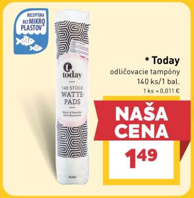 Today odličovacie tampóny