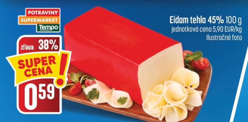 Eidam tehla 45% 100 g