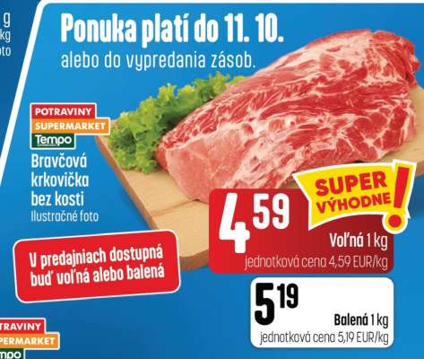 Bravčová krkovička bez kosti