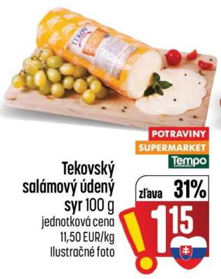 Tekovský salámový údený syr 100 g