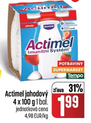 Actimel jahodový
